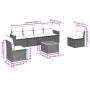Garten-Essgruppe 7-teilig mit schwarzen Polstern aus synthetischem Rattan. von vidaXL, Gartensets - Ref: Foro24-3258269, Prei...