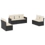 Garten-Essgruppe 7-teilig mit schwarzen Polstern aus synthetischem Rattan. von vidaXL, Gartensets - Ref: Foro24-3258276, Prei...