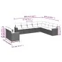 Gartensofa-Set, 10-teilig, mit schwarzen Kissen und synthetischem Rattan. von vidaXL, Gartensets - Ref: Foro24-3258513, Preis...