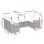 Set de sofás de jardín 6 piezas y cojines ratán sintético negro by vidaXL, Garden sets - Ref: Foro24-3259501, Price: 417,26 €...