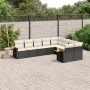 Set de sofás de jardín 8 piezas y cojines ratán sintético negro by vidaXL, Garden sets - Ref: Foro24-3259543, Price: 558,74 €...