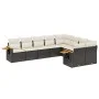 Set de sofás de jardín 8 piezas y cojines ratán sintético negro by vidaXL, Garden sets - Ref: Foro24-3259543, Price: 558,74 €...