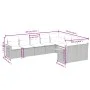 Set de sofás de jardín 8 piezas y cojines ratán sintético negro by vidaXL, Garden sets - Ref: Foro24-3259543, Price: 558,74 €...