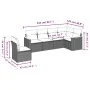 Set de sofás de jardín 6 piezas y cojines ratán sintético negro by vidaXL, Garden sets - Ref: Foro24-3258416, Price: 367,79 €...