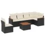 Garten-Essgruppe 7-teilig mit schwarzen Polstern aus synthetischem Rattan. von vidaXL, Gartensets - Ref: Foro24-3258423, Prei...