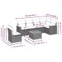 Garten-Essgruppe 7-teilig mit schwarzen Polstern aus synthetischem Rattan. von vidaXL, Gartensets - Ref: Foro24-3258423, Prei...