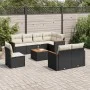 Set de sofás de jardín 8 piezas y cojines ratán sintético negro by vidaXL, Garden sets - Ref: Foro24-3258570, Price: 541,96 €...