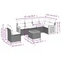 Set de comedor de jardín 7 pzas y cojines ratán sintético negro by vidaXL, Garden sets - Ref: Foro24-3260102, Price: 439,73 €...