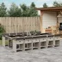 Set comedor jardín y cojines 13 pzas ratán sintético gris claro by vidaXL, Garden sets - Ref: Foro24-3211127, Price: 1,00 €, ...