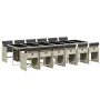 Set comedor jardín y cojines 13 pzas ratán sintético gris claro by vidaXL, Garden sets - Ref: Foro24-3211127, Price: 1,00 €, ...
