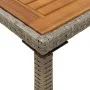 Mesa de jardín superficie de madera ratán PE gris 115x54x74 cm by vidaXL, Garden tables - Ref: Foro24-365076, Price: 79,62 €,...