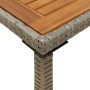 Mesa de jardín superficie de madera ratán PE gris 115x54x74 cm by vidaXL, Garden tables - Ref: Foro24-365076, Price: 70,77 €,...