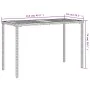 Mesa de jardín superficie de madera ratán PE gris 115x54x74 cm by vidaXL, Garden tables - Ref: Foro24-365076, Price: 79,62 €,...