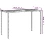 Mesa de jardín superficie de madera ratán PE gris 115x54x74 cm by vidaXL, Garden tables - Ref: Foro24-365076, Price: 70,77 €,...