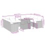 Gartensofa-Set, 10-teilig, mit schwarzen Kissen und synthetischem Rattan. von vidaXL, Gartensets - Ref: Foro24-3271455, Preis...