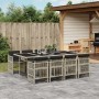 Set comedor de jardín 9 pzas cojines ratán sintético gris claro by vidaXL, Garden sets - Ref: Foro24-3210923, Price: 591,30 €...