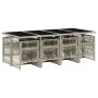 Set comedor de jardín 9 pzas cojines ratán sintético gris claro by vidaXL, Garden sets - Ref: Foro24-3210923, Price: 591,30 €...