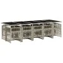 Set de comedor de jardín 11 pzas y cojines ratán sintético gris by vidaXL, Garden sets - Ref: Foro24-3210935, Price: 783,46 €...