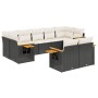 Set de sofás de jardín 8 piezas y cojines ratán sintético negro by vidaXL, Garden sets - Ref: Foro24-3259529, Price: 568,91 €...