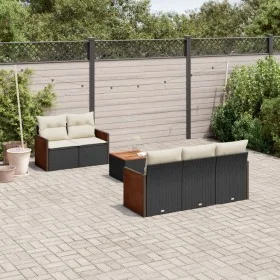 6-piece garden sofa set with black synthetic rattan cushions by vidaXL, Garden sets - Ref: Foro24-3259865, Price: 410,90 €, D...