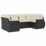 Set de sofás de jardín 6 piezas y cojines ratán sintético negro by vidaXL, Garden sets - Ref: Foro24-3254113, Price: 422,29 €...