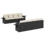 Set de sofás de jardín 8 piezas y cojines ratán sintético negro by vidaXL, Garden sets - Ref: Foro24-3252283, Price: 555,92 €...
