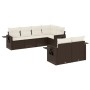 Juego de sofás de jardín 7 piezas con cojines ratán PE marrón by vidaXL, Garden sets - Ref: Foro24-3252750, Price: 544,91 €, ...
