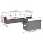 7-teiliges Gartensitzgruppen-Set mit braunen PE-Rattan-Kissen. von vidaXL, Gartensets - Ref: Foro24-3252750, Preis: 537,55 €,...