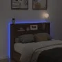 Braunes Eichenholz-Kopfteil mit LED-Licht 140x16,5x103,5 cm. von vidaXL, Kopf- und Fußteile - Ref: Foro24-839251, Preis: 88,3...