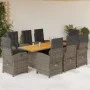 Set comedor jardín 9 pzas y cojines ratán sintético gris by vidaXL, Garden sets - Ref: Foro24-3212507, Price: 1,00 €, Discoun...