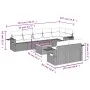 8-teiliges Gartensofa-Set und Kissen aus schwarzem Kunststoff-Rattan. von vidaXL, Gartensets - Ref: Foro24-3256980, Preis: 56...