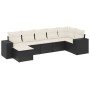 Garten-Essgruppe 7-teilig mit schwarzen Polstern aus synthetischem Rattan. von vidaXL, Gartensets - Ref: Foro24-3255213, Prei...