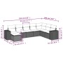 Set de sofás de jardín 8 piezas y cojines ratán sintético negro by vidaXL, Garden sets - Ref: Foro24-3255293, Price: 484,15 €...