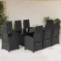 Set de comedor de jardín 9 pzas y cojines ratán sintético negro by vidaXL, Garden sets - Ref: Foro24-3212489, Price: 1,00 €, ...