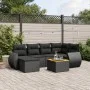 7-piece garden dining set with black synthetic rattan cushions by vidaXL, Garden sets - Ref: Foro24-3257434, Price: 438,84 €,...