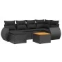 7-piece garden dining set with black synthetic rattan cushions by vidaXL, Garden sets - Ref: Foro24-3257434, Price: 438,84 €,...