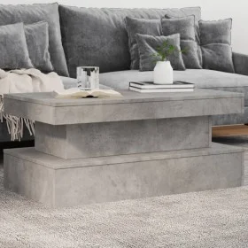 Mesa de centro con luces LED gris hormigón 90x50x40 cm by vidaXL, Coffee table - Ref: Foro24-839850, Price: 110,13 €, Discoun...