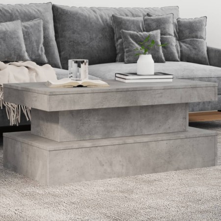Mesa de centro con luces LED gris hormigón 90x50x40 cm by vidaXL, Coffee table - Ref: Foro24-839850, Price: 101,49 €, Discoun...