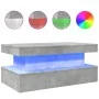 Mesa de centro con luces LED gris hormigón 90x50x40 cm by vidaXL, Coffee table - Ref: Foro24-839850, Price: 105,90 €, Discoun...