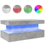 Mesa de centro con luces LED gris hormigón 90x50x40 cm by vidaXL, Coffee table - Ref: Foro24-839850, Price: 101,49 €, Discoun...