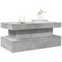 Mesa de centro con luces LED gris hormigón 90x50x40 cm by vidaXL, Coffee table - Ref: Foro24-839850, Price: 105,90 €, Discoun...