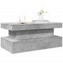 Mesa de centro con luces LED gris hormigón 90x50x40 cm by vidaXL, Coffee table - Ref: Foro24-839850, Price: 101,49 €, Discoun...