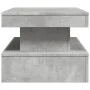 Mesa de centro con luces LED gris hormigón 90x50x40 cm by vidaXL, Coffee table - Ref: Foro24-839850, Price: 105,90 €, Discoun...