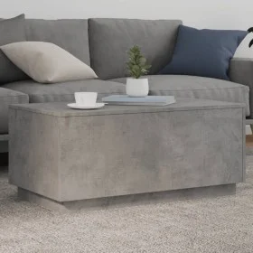 Mesa de centro con luces LED gris hormigón 90x50x40 cm by vidaXL, Coffee table - Ref: Foro24-839878, Price: 67,42 €, Discount: %