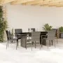 Set comedor jardín 7 pzas y cojines ratán sintético gris by vidaXL, Garden sets - Ref: Foro24-3213492, Price: 533,38 €, Disco...