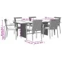 Set comedor jardín 7 pzas y cojines ratán sintético gris by vidaXL, Garden sets - Ref: Foro24-3213492, Price: 533,38 €, Disco...