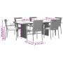 Set comedor jardín 7 pzas y cojines ratán sintético gris by vidaXL, Garden sets - Ref: Foro24-3213492, Price: 530,10 €, Disco...