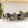 Set comedor jardín 7 pzas y cojines ratán sintético gris de vidaXL, Conjuntos de jardín - Ref: Foro24-3213508, Precio: 461,34...