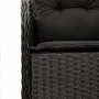 Set de comedor de jardín 9 pzas y cojines ratán sintético negro de vidaXL, Conjuntos de jardín - Ref: Foro24-3213515, Precio:...