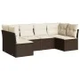 Set sofás de jardín 6 piezas y cojines ratán sintético marrón by vidaXL, Garden sets - Ref: Foro24-3217393, Price: 389,37 €, ...